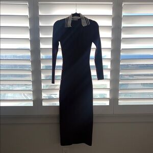 Abercrombie & Fitch Dark Blue Dress with White Collar
